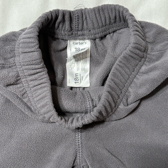❤️4 for $20❤️ Carter's Boy Striped Fleece Pullover & Pants Set Size  18M - Picture 8 of 10